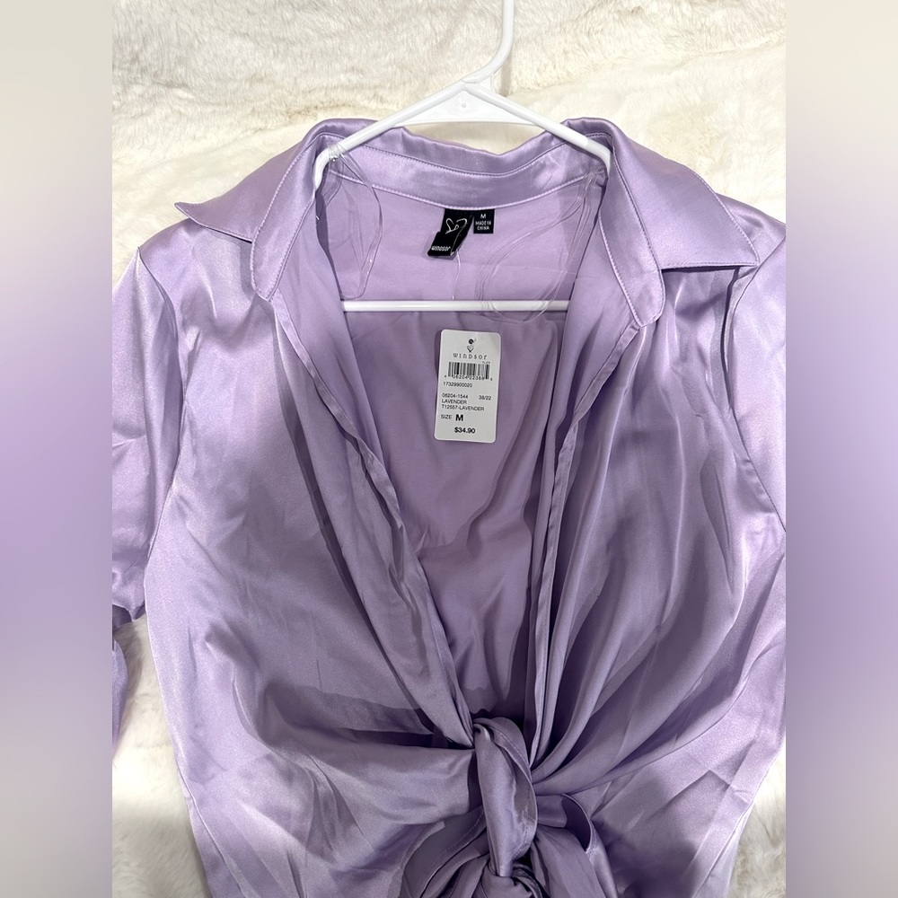 Medium lavender long sleeve top